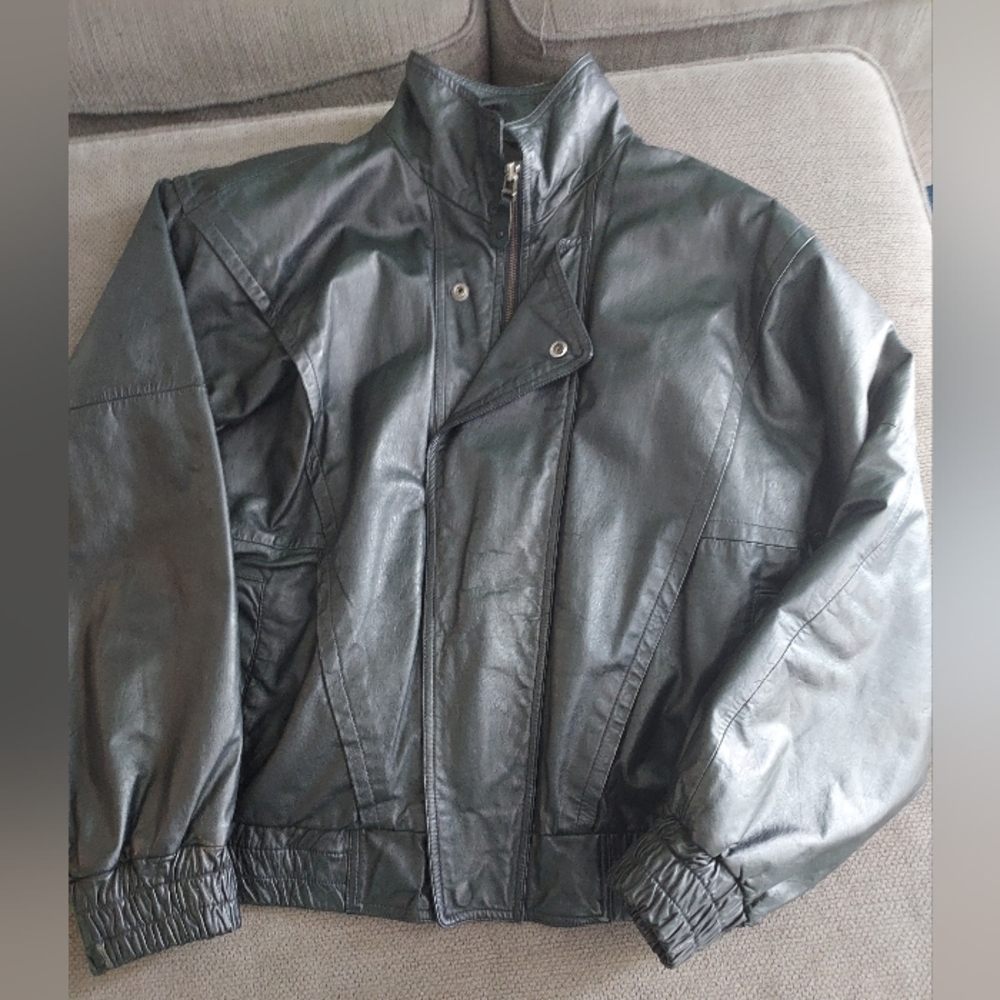 Clipper Mist Londontown Corp Large Leather Jacket